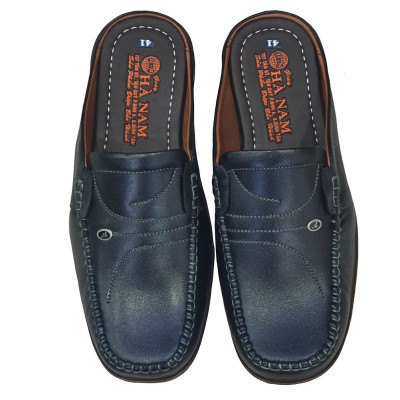 Dép Bít Mũi Nam Da Bò Thật TiTi ĐÔ Cao Cấp GSB2102d