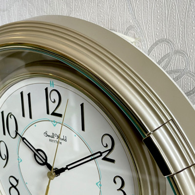 Đồng hồ treo tường RHYTHM Magic Motion 4MH736WD18 -Vỏ màu vàng, Kích thước 34.5 x 41.0 x 8.7cm