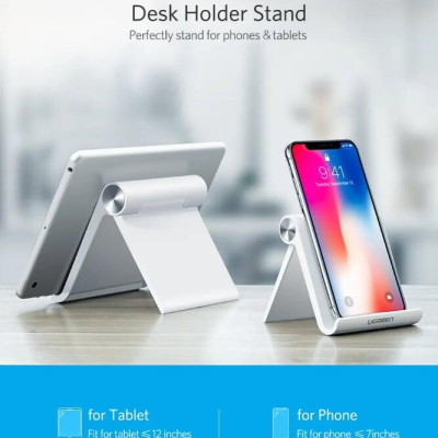 Ugreen UG30390LP106TK Màu Xanh Giá đỡ Điện thoại + Máy tính bảng để bàn - HÀNG CHÍNH HÃNG