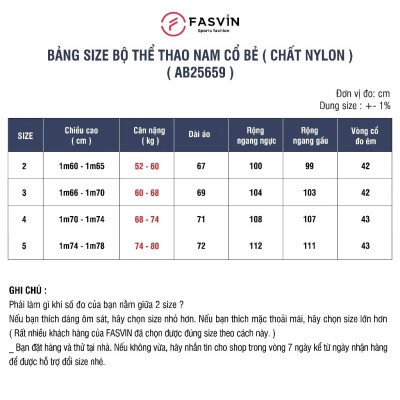 Bộ Quần Áo Thể Thao Nam Polo FASVIN AB25661 Mềm mại co giãn thoáng mát