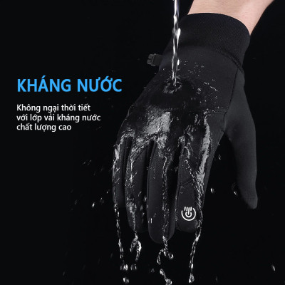 Găng tay giữ ấm mùa đông chống gió, kháng nước mưa eXtreme GT2302 Bao tay thể thao cảm ứng điện thoại, găng tay đi xe máy, xe đạp lót nỉ cho nam nữ, bảo hộ đi phượt