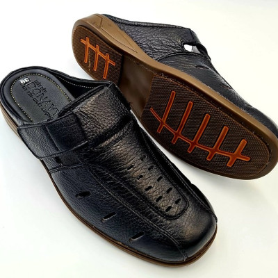 GIÀY LƯỜI NAM DA BÒ 100%, KIỂU SA-BO CAO CẤP, MAY QUAI CHẮC CHẮN, VYFASHION01, THIẾT KẾ THOÁNG KHÍ, ĐI RẤT ÊM CHÂN