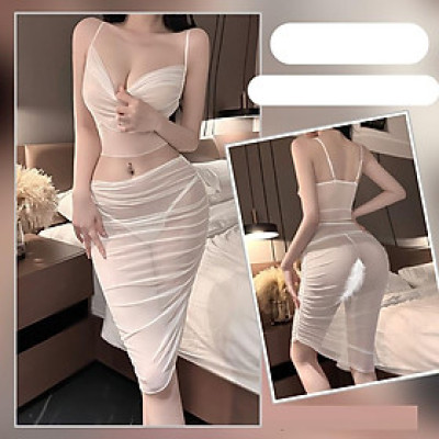 Set Váy Ngủ Sexy Đẹp Quyến Rũ Gợi Cảm,Set Đồ Ngủ Gợi Cảm, Set Áo Liền Quần Co Dãn Sexy, Váy Ngủ Có Mút Ngực Gợi Cảm C081