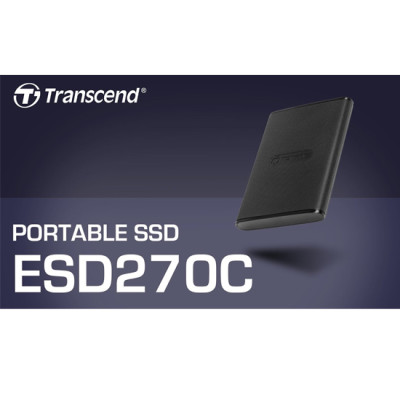Ổ cứng gắn ngoài SSD Transcend ESD270C 500GB USB 3.1 Gen 2 type C - Hàng Chính Hãng