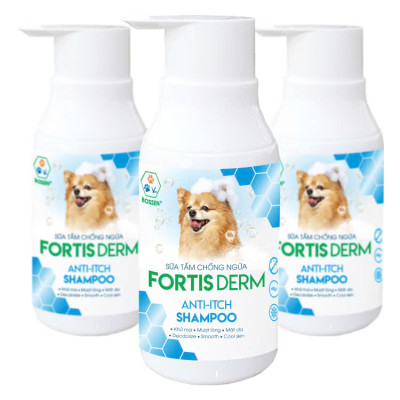 BOSSEN - FORTIS DERM Sữa tắm Hỗ trợ Viêm Da Dị Ứng cho Chó - Chai 250ml