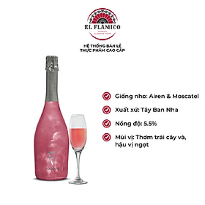 Rượu vang sủi Tây Ban Nha Sparkling Fogoso Rosa 750ml (5.5%)