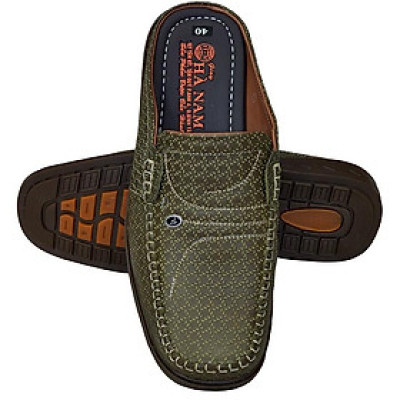 Dép Bít Mũi Nam Da Bò Thật TiTi ĐÔ Cao Cấp GSB2072d