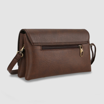 Túi đeo chéo nữ thanh lịch IDIGO FB2 - 380, túi xách cầm tay dáng chữ nhật nắp gập