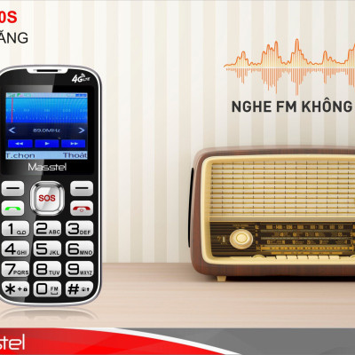 Điện thoại Masstel Fami 60S 4G(LTE) ,Bàn phím lớn, Khung viền kim loại - Hàng chính hãng