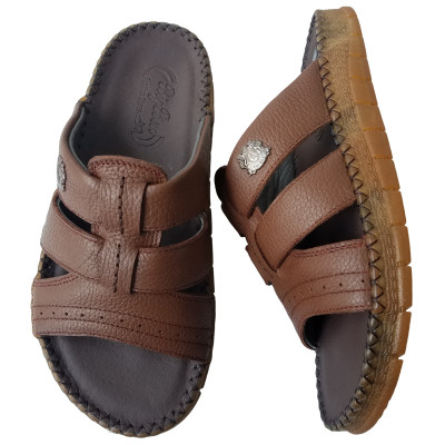 Dép Nam Quai Ngang Đế Doctor BIGGBEN Da Bò Thật DN336