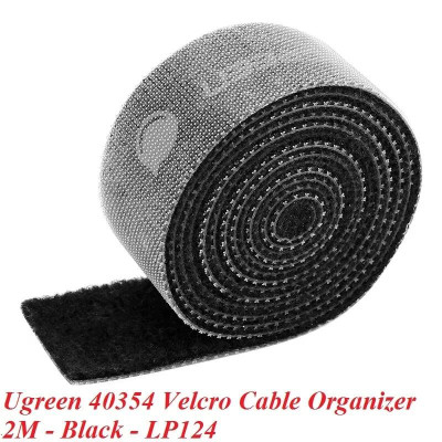 Ugreen UG40354LP124TK 2M Black Velcro Cable Organizer Black - HÀNG CHÍNH HÃNG