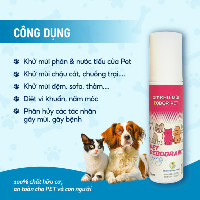 Khử mùi hôi thú cưng cao cấp Eodor Pet 150ml. Công nghệ vi bọc phân tử đến từ Hoa Kỳ