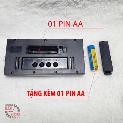 Đồng hồ lịch vạn niên điện tử dùng để gắn lên đồng hồ treo tường có lịch dương, nhiệt độ bảo hành 12 tháng