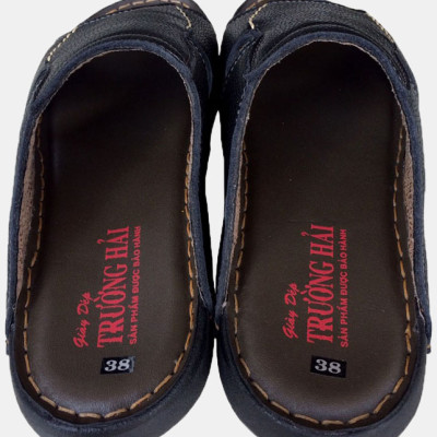 Dép nam quai ngang da bò cao cấp TH_QN052