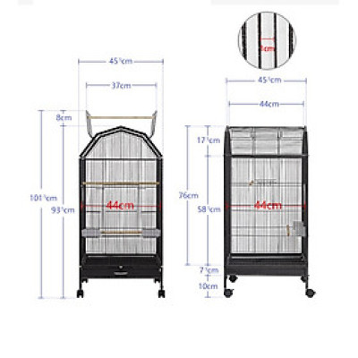 1 lồng T2 cao cấp nhập khẩu 44*44*92 dùng nuôi yến phụng, lovebird, cockateil, green check, sun, monk, ring, lory, caique (thép sơn tĩnh điện)