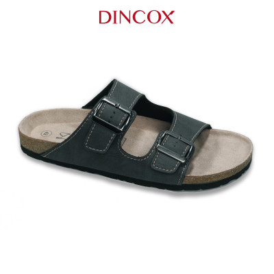 Dép Đế Trấu Nam 2 Khóa Charcoal DC01 Dincox