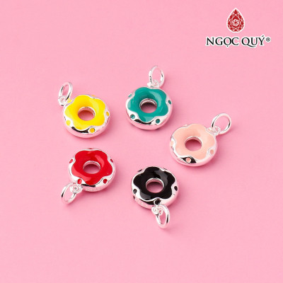 Charm bạc treo hình bánh donut - Ngọc Quý Gemstones