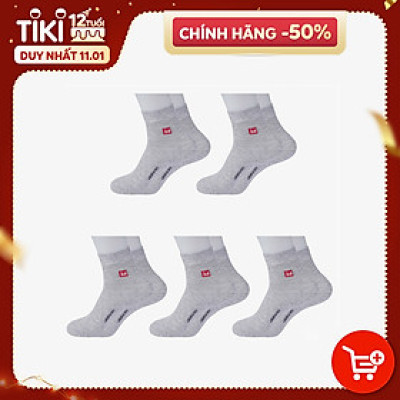 Combo 5 Đôi Tất Nam Vớ Nam Cổ Dài Sợi Cotton Cao Cấp Chống Hôi Chân, Không Xù, Không Bai Dão (Cùng Màu)