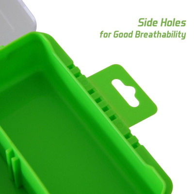 Hộp nhựa lưu trữ phụ kiện đi câu, mồi câu cá có chia thành từng khay có thể tháo rời