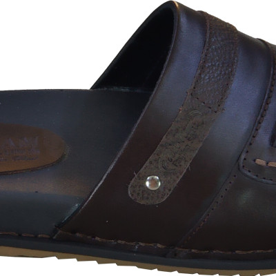 Dép nam quai ngang da bò thật HÀ NAM cao cấp DN275