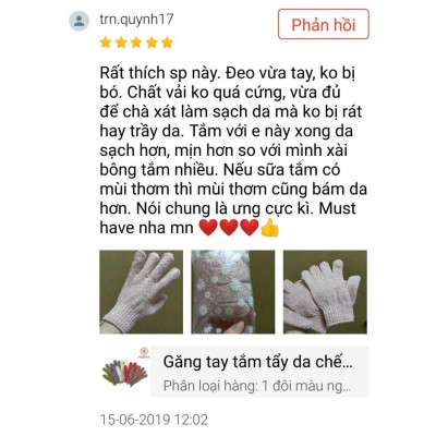 Găng tay bao tay matxa tắm tẩy tế bào chết, bao tay tắm tạo bọt dùng với xà bông rất sạch da (được chọn màu)