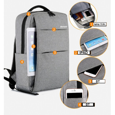 Balo laptop nam nữ Hàn quốc thời trang dày dặn chống thấm nước để được laptop 15.6in