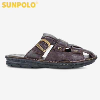 Dép Rọ Nam Da Bò Cao Cấp SUNPOLO SUA20