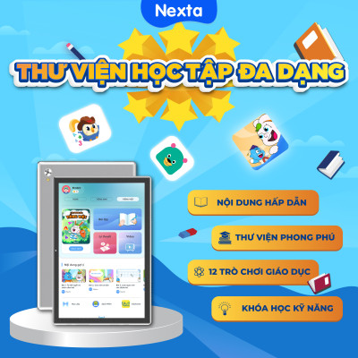 Máy tính bảng học tập thông minh Nexta Edutab Kid cho bé từ 5-8 tuổi - quản lý thời gian cho trẻ - 1 đổi 1 trong vòng 30 ngày, bảo hành 12 tháng