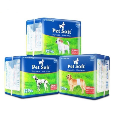 Bỉm Quần Vệ Sinh Dành Cho Chó Đực Pet Soft Bịch 12 Miếng