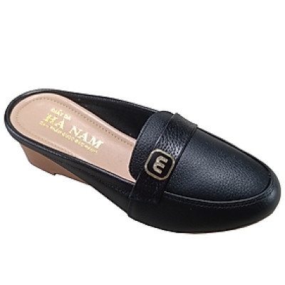 Sục Nữ Đế Xuồng HA NAM Da Bò Thật Đế Cao Su 5cm DNU2185