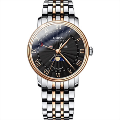 Đồng hồ Nam chính hãng LOBINNI No.3604-2 Chính Hãng Full Box Chống Nước Kính Chống Xước Dây Thép Cao Cấp BH24T (Máy Quartz)