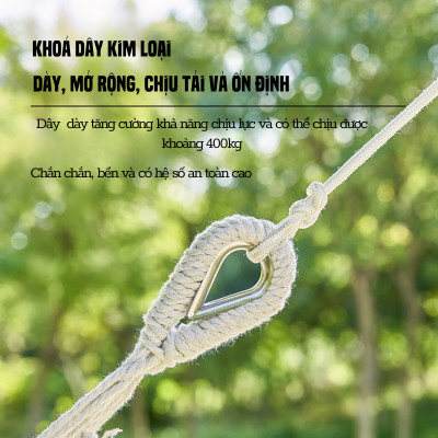 Võng vải canvas Suncojia chịu lực 200kg tiện lợi cho du lịch cắm trại sân vườn