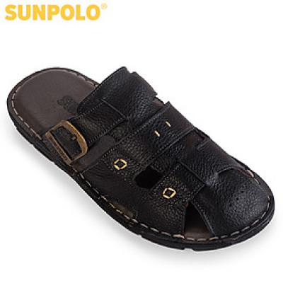 Dép Bít mũi Da bò cao cấp SUNPOLO ABI020