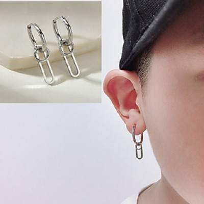 Bông tai lỗ tròn thời trang mạnh mẽ basic