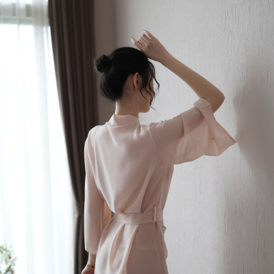 Áo choàng ngủ đơn giản kiểu nhật có 2 túi chất vải voan mỏng mềm nhẹ CDAN80