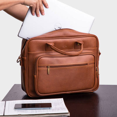 Cặp công sở Trita ( Thời trang nam đựng vừa laptop 13.3 inch - Cặp da TCA5 )