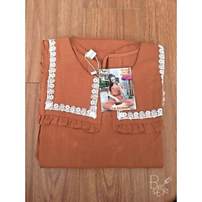 Set đồ nữ,đồ bộ nữ mặc nhà thiết kế lửng 9 tấc vải thô đũi BL 72 size 45-57kg.