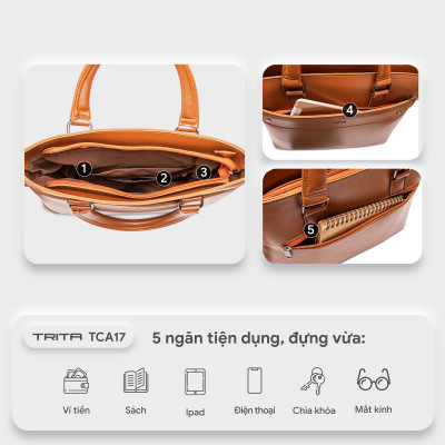 Cặp công sở Trita ( Thời trang nam - Cặp da TCA17 )