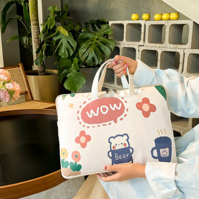 Túi xách da chống sốc laptop máy tính surface, túi công sở nữ cặp đựng laptop cute dễ thương