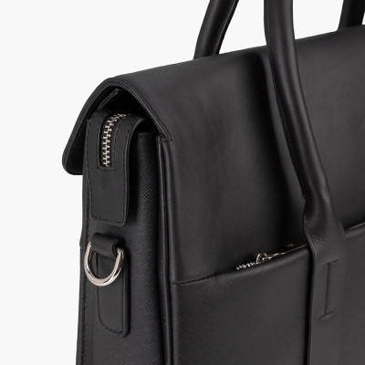 Túi Xách, Cặp Da Thời Trang Nam Da Bò Taiga Cao Cấp Khóa Số CDX12 Đen