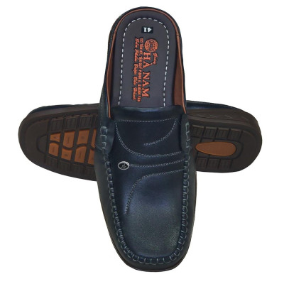 Dép Bít Mũi Nam Da Bò Thật TiTi ĐÔ Cao Cấp GSB2102d