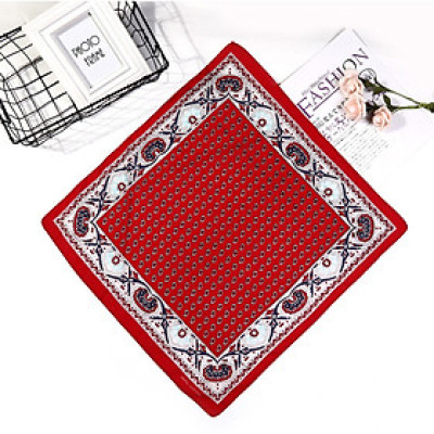 Khăn badana họa tiết vuông cá tính 54x54cm