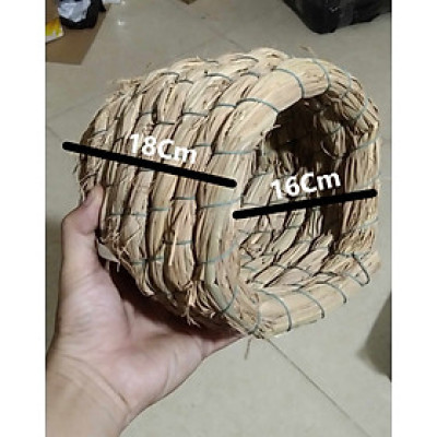 1 tổ đan rơm to 16*18 dành cho các dòng chim manh manh, yến phụng, LB, finch, ngực hồng, parrotlet