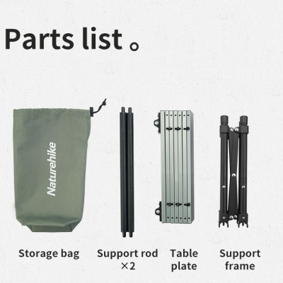 Bàn cắm trại nhôm siêu nhỏ gọn NatureHike CNH22JU050