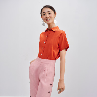 Áo Sơ Mi Linen Thổ TOP204 thời trang thiết kế Hity