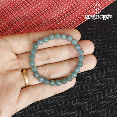 Vòng tay lam ngọc 7mm mệnh thủy, mộc - Ngoc Quý Gemstones