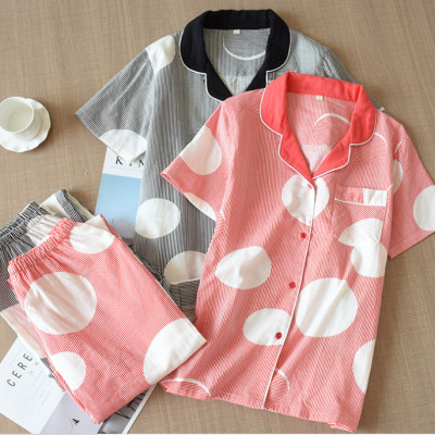 Pijama nữ thô đũi, Đồ bộ mặc nhà mùa hè ngắn tay cho nữ Azuno AZ2992