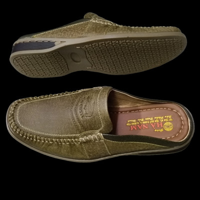 Dép Bít Mũi Nam TiTi ĐÔ Da Bò Thật Cao Cấp GSB20100