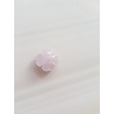 Trang sức phối vòng tay Bông Hoa Cỏ 4 Lá Màu TRẮNG BÓNG TÍM NHẸ đẹp Size bông 14mm x 6mm x lỗ đk 2mm Nữ phối với Vòng đeo tay, làm mặt dây chuyền, mặt nhẫn đeo ạ