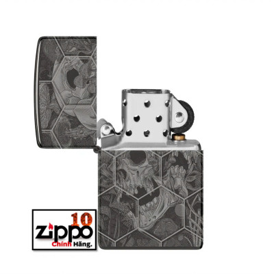 Bật lửa Zippo 46425 Mushroom Skulls Design - Chính hãng 100%